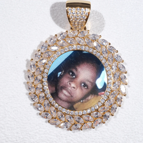 Large 3D Wheat Ear Custom Picture Pendant