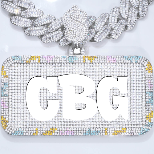 CUSTOM LETTER NECKLACE 3D COLORFUL SQUARE