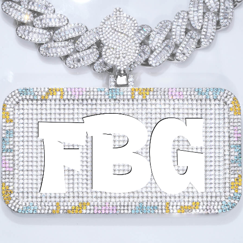 CUSTOM LETTER NECKLACE 3D COLORFUL SQUARE