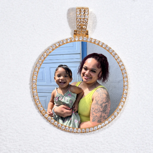 MEDIUM 3D CIRCLE CUSTOM PICTURE PENDANT