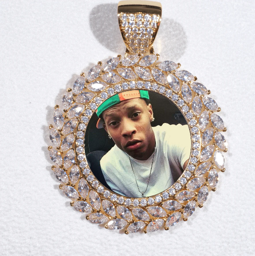 Large 3D Wheat Ear Custom Picture Pendant