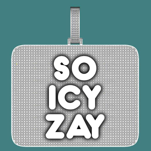 CUSTOM LETTER NECKLACE 3D BIG SQUARE