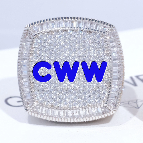 CUSTOM LETTER 3D ICED RING