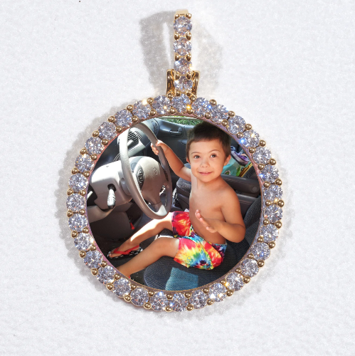 3D CIRCLE CUSTOM PICTURE PENDANT SMALL SIZE