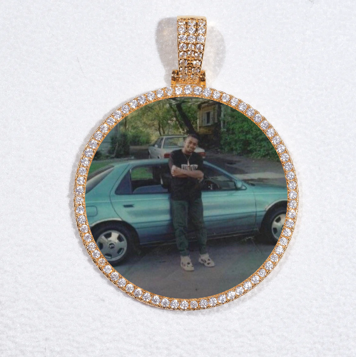 MEDIUM 3D CIRCLE CUSTOM PICTURE PENDANT