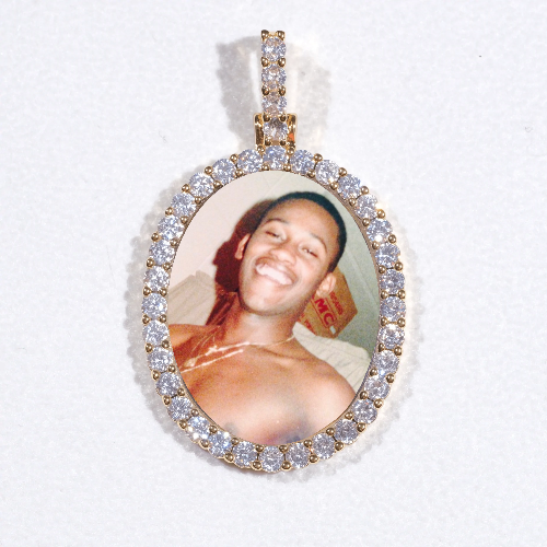 3D Oval Custom Picture Pendant