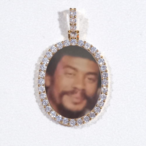 3D Oval Custom Picture Pendant