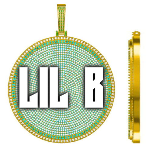 CUSTOM LETTER NECKLACE 3D BIG DISC