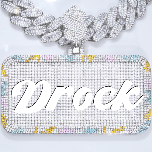 CUSTOM LETTER NECKLACE 3D COLORFUL SQUARE