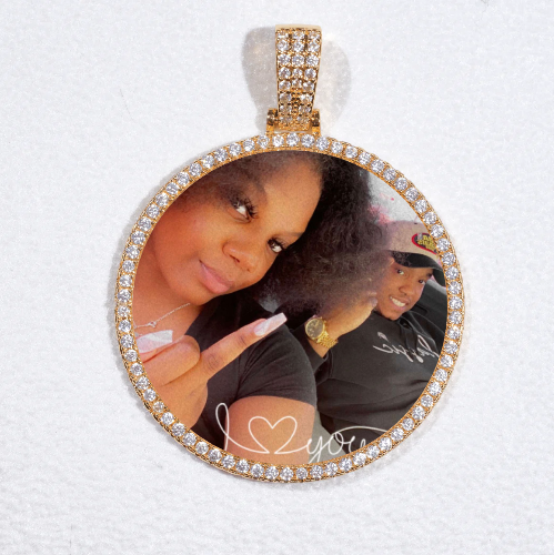 MEDIUM 3D CIRCLE CUSTOM PICTURE PENDANT