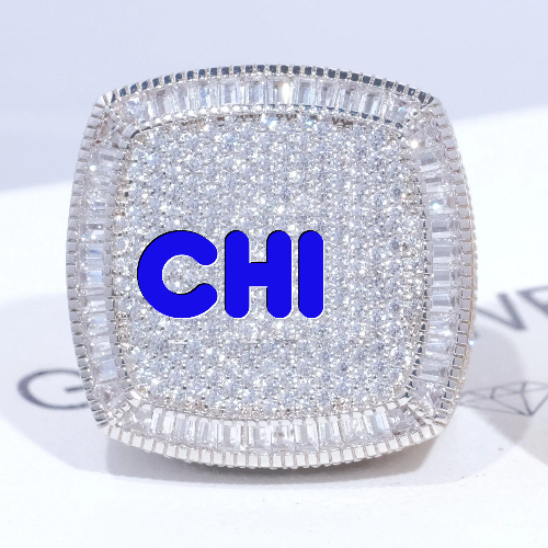 CUSTOM LETTER 3D ICED RING