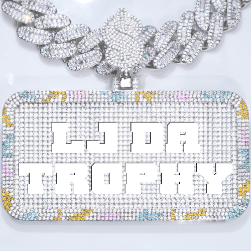 CUSTOM LETTER NECKLACE 3D COLORFUL SQUARE