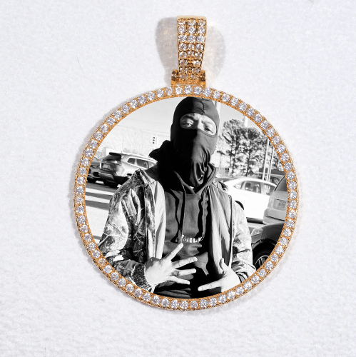 MEDIUM 3D CIRCLE CUSTOM PICTURE PENDANT