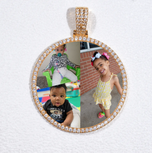 MEDIUM 3D CIRCLE CUSTOM PICTURE PENDANT
