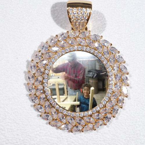 Large 3D Wheat Ear Custom Picture Pendant