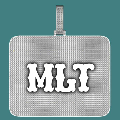 CUSTOM LETTER NECKLACE 3D BIG SQUARE