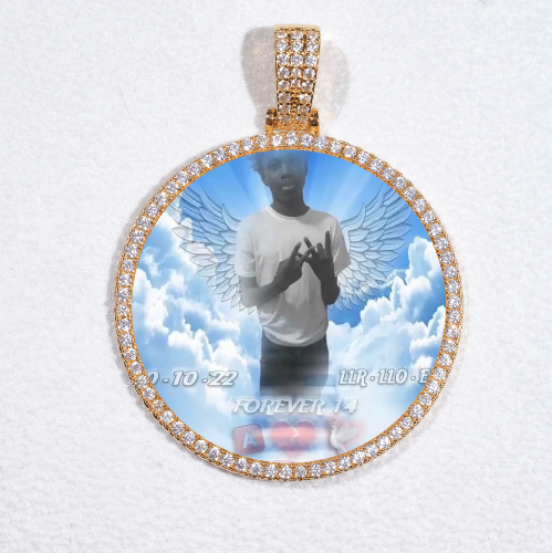 MEDIUM 3D CIRCLE CUSTOM PICTURE PENDANT