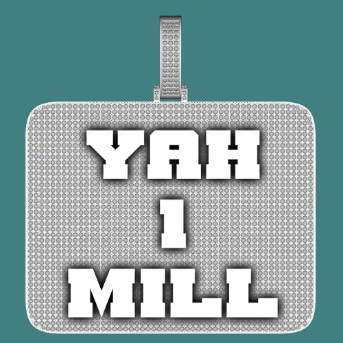 CUSTOM LETTER NECKLACE 3D BIG SQUARE