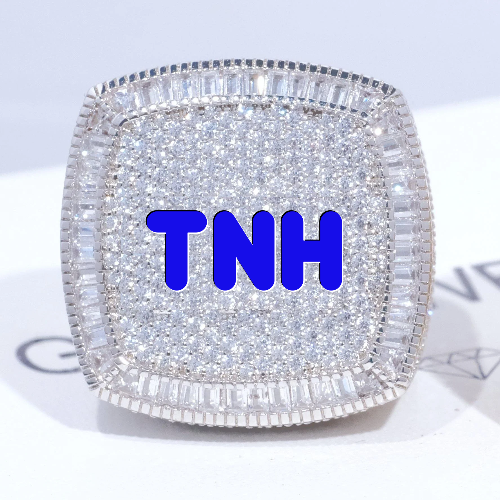 CUSTOM LETTER 3D ICED RING