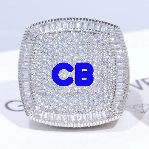 CUSTOM LETTER 3D ICED RING
