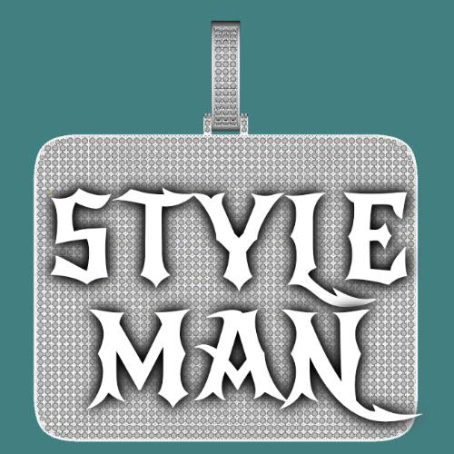 CUSTOM LETTER NECKLACE 3D BIG SQUARE