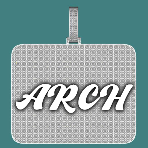 CUSTOM LETTER NECKLACE 3D BIG SQUARE