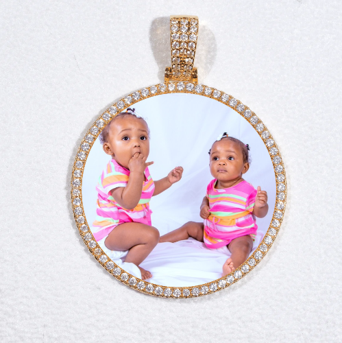 MEDIUM 3D CIRCLE CUSTOM PICTURE PENDANT
