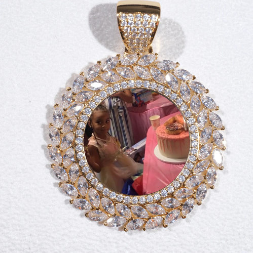Large 3D Wheat Ear Custom Picture Pendant