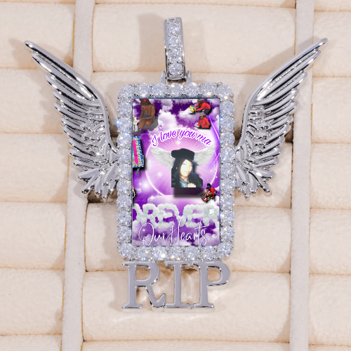 RIP WING 3D CUSTOM PICTURE PENDANT
