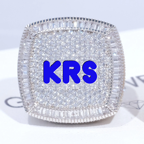 CUSTOM LETTER 3D ICED RING