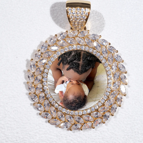 Large 3D Wheat Ear Custom Picture Pendant