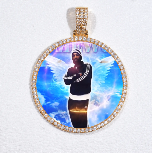 MEDIUM 3D CIRCLE CUSTOM PICTURE PENDANT