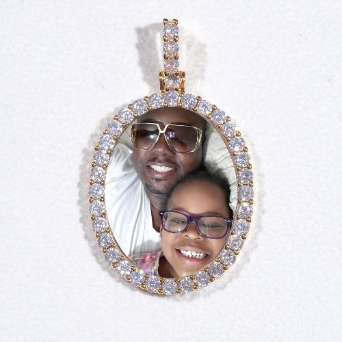 3D Oval Custom Picture Pendant