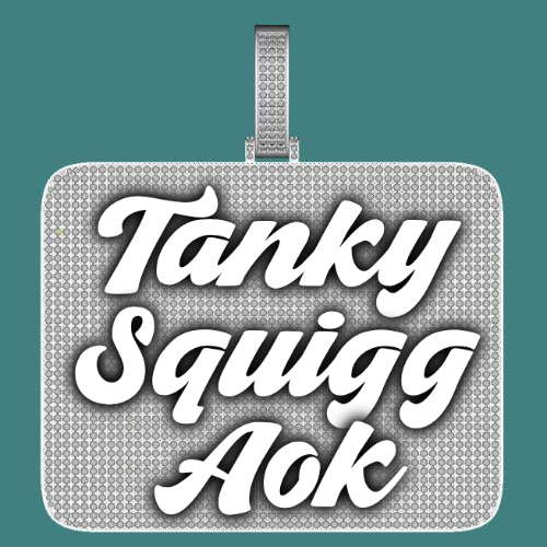 CUSTOM LETTER NECKLACE 3D BIG SQUARE