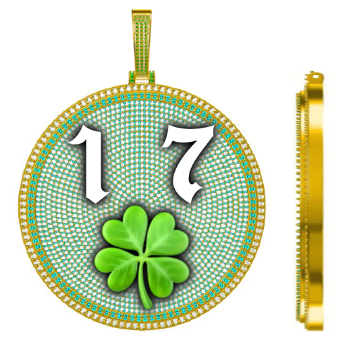 CUSTOM LETTER NECKLACE 3D BIG DISC