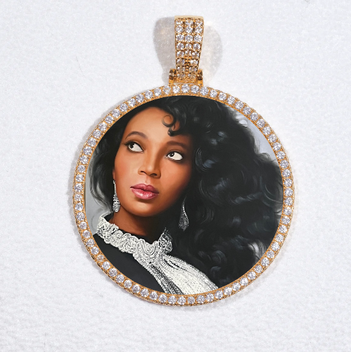 MEDIUM 3D CIRCLE CUSTOM PICTURE PENDANT