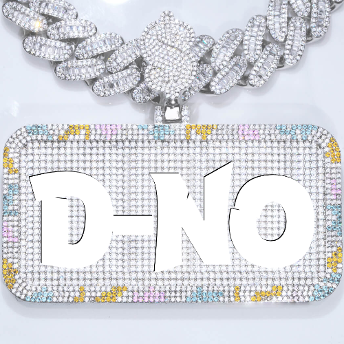 CUSTOM LETTER NECKLACE 3D COLORFUL SQUARE