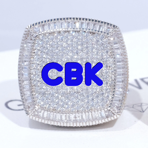 CUSTOM LETTER 3D ICED RING