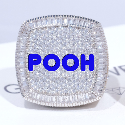 CUSTOM LETTER 3D ICED RING