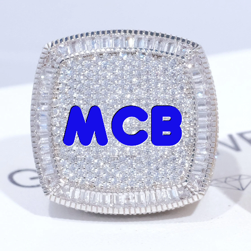 CUSTOM LETTER 3D ICED RING