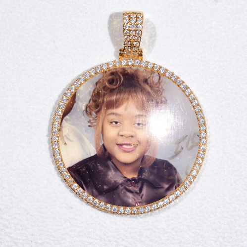 MEDIUM 3D CIRCLE CUSTOM PICTURE PENDANT