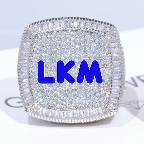 CUSTOM LETTER 3D ICED RING