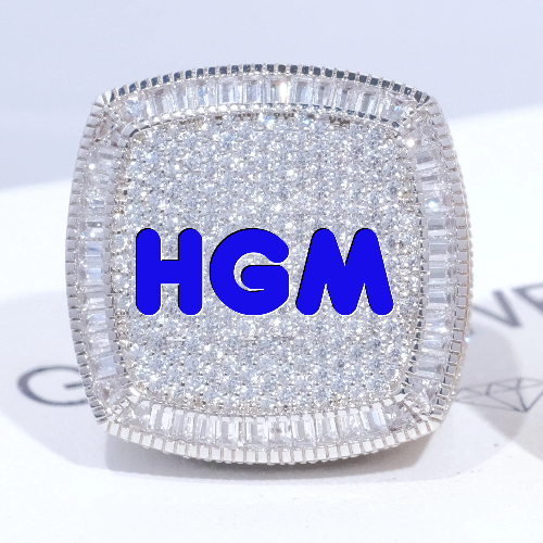 CUSTOM LETTER 3D ICED RING
