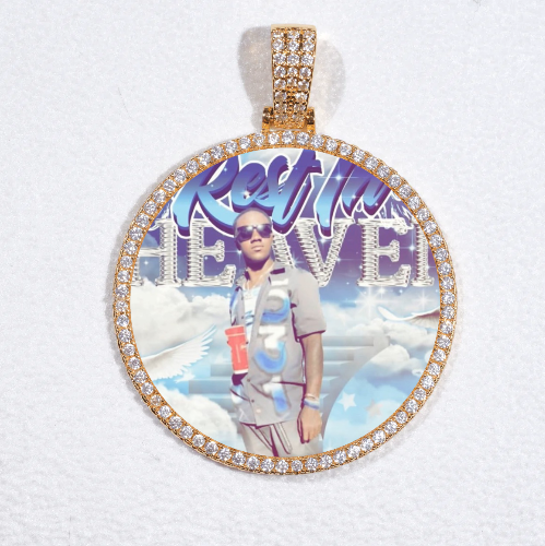 MEDIUM 3D CIRCLE CUSTOM PICTURE PENDANT
