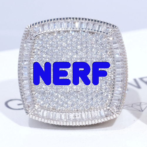 CUSTOM LETTER 3D ICED RING