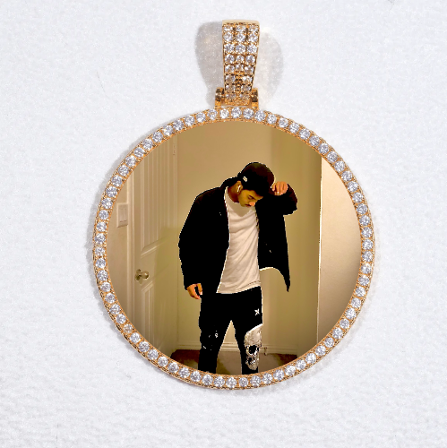 MEDIUM 3D CIRCLE CUSTOM PICTURE PENDANT