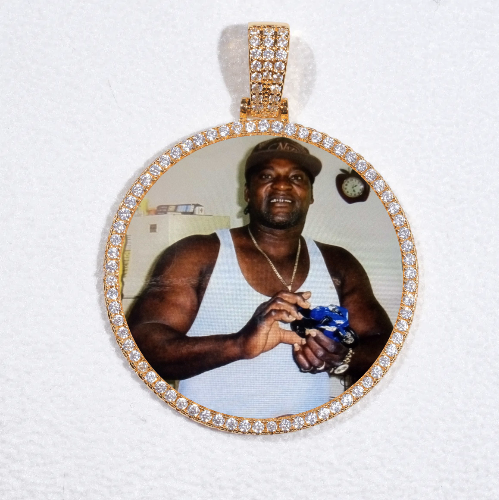 MEDIUM 3D CIRCLE CUSTOM PICTURE PENDANT