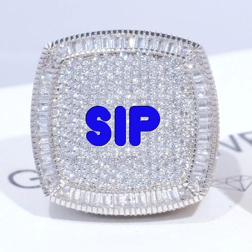 CUSTOM LETTER 3D ICED RING