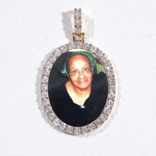 3D Oval Custom Picture Pendant
