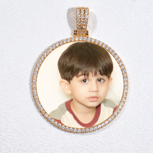 MEDIUM 3D CIRCLE CUSTOM PICTURE PENDANT